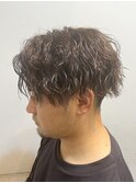 ツイストスパイラル/センターパート/スパイラル/メンズショート