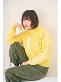 ナチュラルストレートのショートボブ