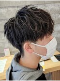 ツイストスパイラルパーママッシュメンズパーマ波巻きパーマ