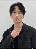 メンズセンターパート