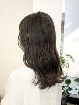 イコ 表参道原宿(ico) オリーブベージュ　ブリーチなしダブルカラー　カーキベージュ