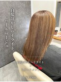 白髪ぼかしハイライト×パールベージュ