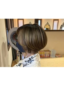 【富田/平津】気になる白髪も綺麗に馴染むカラーをご提案。暗くなりすぎず、自然な明るい色味に＊