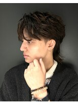 フリークバーバーショップ 河原町三条店(FREAK BARBER SHOP)&nbsp;大人ニュアンスパーマフェザーパーマセンターパート