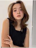 顔周りレイヤーロング