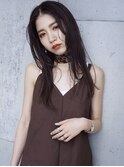 Rumor×セミウェットストレート【ダークパープルブラウン】