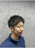 ダークアッシュ/アッシュブラック/カルマパーマ/ベリーショート