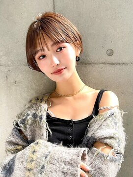 ギークス(GEEKS) 【GEEKS渋谷】ウォームブラウン/冬カラー/大人ショートボブ/小顔