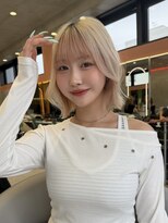 ロンドルーチェ 心斎橋(Lond luce)&nbsp;グレージュ×ハッシュカット［髪質改善/縮毛矯正/ボブ］