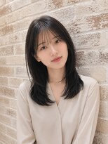 ワゴンバイアフロート(Wagon by afloat) ミディアムレイヤー×顔まわりカット20代30代40代丸顔面長池袋