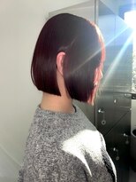 イル 天神大名店(ill)&nbsp;ブリーチなしWカラーワインレッド×ボブ