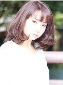 大人のピンクアッシュ♪ツヤ×ミディアムボブ