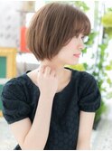 大人かわいいバレイヤージュ透け感小顔ボブa上尾20代30代40代