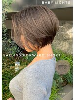 トルネード(TORNADO)&nbsp;前下がりショートチャコールベージュベイビーライツn11.21