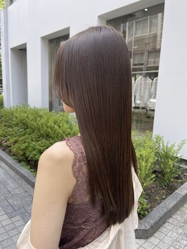 ロンドルーチェ 心斎橋(Lond luce) ダークアッシュ/ミディアムレイヤーカット［髪質改善/縮毛矯正］