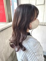マティーナ ヘアー 池袋(Matina hair)&nbsp;【ショコラブラウン/ラベンダー/大人/セミロング】20代30代40代