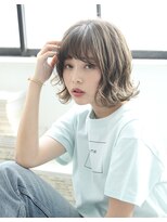 トラ バイ プティパ(Tora by petit pas) 透明感のあるグレージュ×セミウェット外ハネボブ♪♪/前髪