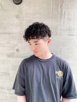 アッシュタカサキ(ash takasaki)&nbsp;スパイラルパーマツイストパーマ/アップバング/短髪/メッシュ