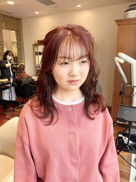 ビーハイブ 一番町店 アヴェダ(BEHIVE) 王道かわいい暖色カラー(^^♪