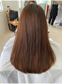 20代30代マロンベージュツヤ髪ロング*酸性ストレート髪質改善
