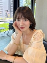 ジーナ 横浜(Zina)&nbsp;髪質改善＊アッシュベージュミディボブルフ＊美髪【Zina横浜】