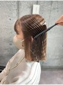 細毛さんブリーチなしミルクティーベージュ