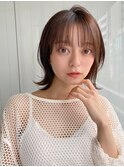 前髪 外ハネボブ ワイドバング イメチェン 美髪"