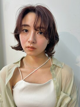 ガーデン 銀座(GARDEN) パーマ チェリーブラウン イメチェン ボブ レイヤー カラー