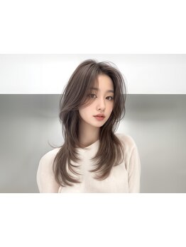 【顔周り/レイヤーカット/韓国/ボブ/前髪/縮毛矯正/酸性ストレート】韓国風の顔周りが人気◎