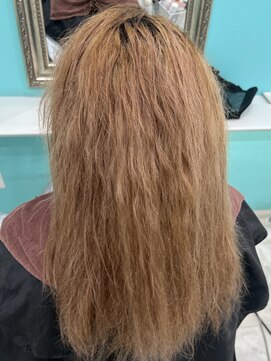 ドライブアンドビジョン 池袋(Drive&Vision) ハイブリーチ縮毛矯正#ハイダメージ毛縮毛矯正before