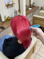 ウィルゴ 原宿(VIRGO)&nbsp;レッドブラックレッドデザインカラーアンブレラカラー赤髪黒