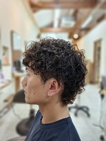 アクアゾーン&nbsp;メンズマッシュウルフパーマ