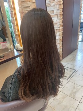 髪質改善/顔周りレイヤーカット/グレージュ[千葉/千葉駅]