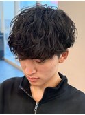 奈良men'sシャドウパーマフェザーパーマ