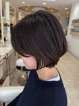 アッシュ 仙川店(Ash) 30代40代50代60代大人ショートボブ髪質改善ひし形丸みショート