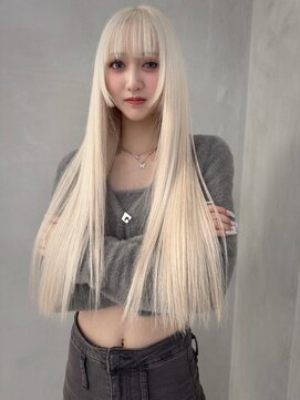 ネハス 栄(nehus.) 学割ブリーチハイライト髪質改善ダブルカラーレイヤーカット