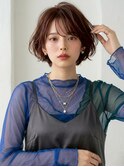 大人可愛い20代30代40代小顔ひし形ミディアム前下がり