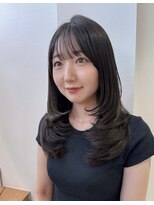 ロンドアベニール 北千住(Lond avenir)&nbsp;レイヤーカット/グレージュブラウン/韓国巻き/顔周りカット