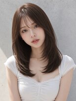 ユーフォリア 渋谷グランデ(Euphoria SHIBUYA GRANDE)&nbsp;韓国ヘア韓国レイヤー顔周りレイヤーミルクティベージュ前髪