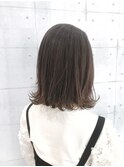 切りっぱなしボブ×アッシュベージュ