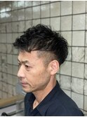 30代ジェットモヒカンスタイル　新橋　理容室　床屋　日比谷