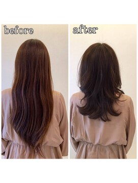 ピールアーク(peal ark) 大人ロングレイヤー×アッシュベージュ