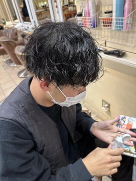 キャンバス バイ ネオリーブ 横浜西口(Canvas by neo.) ツイストスパイラルパーマ メンズカット メンズパーマ