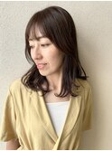大人のミディアムヘア/ベーシックブラウン/白髪染め