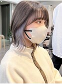 イヤリングカラーボブインナーカラーくびれヘア