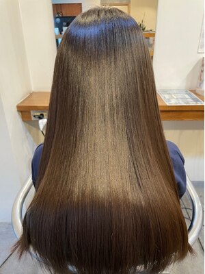 「髪質改善絹髪ストレート」を四国で最先端の導入☆絹のような柔らかい質感で毛先まで艶めく美髪が叶う♪