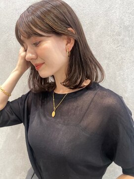 エジョン 三鷹店(Aejon) #バレイヤージュ#グレージュカラー#ボブウルフ#ココアベージュ