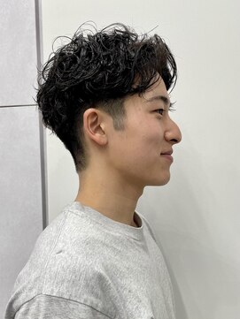 インセプション 銀座(INCEPTION) カルマパーマ/ベリーショート/ツーブロック/アッシュブラック