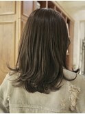 ◆ミディアムレイヤー/レイヤーカット/銀座/顔周り/ベージュ