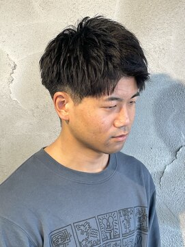 ニアウ 高崎店(Niau) メンズショートアップバングツイストスパイラル高崎眉毛群馬